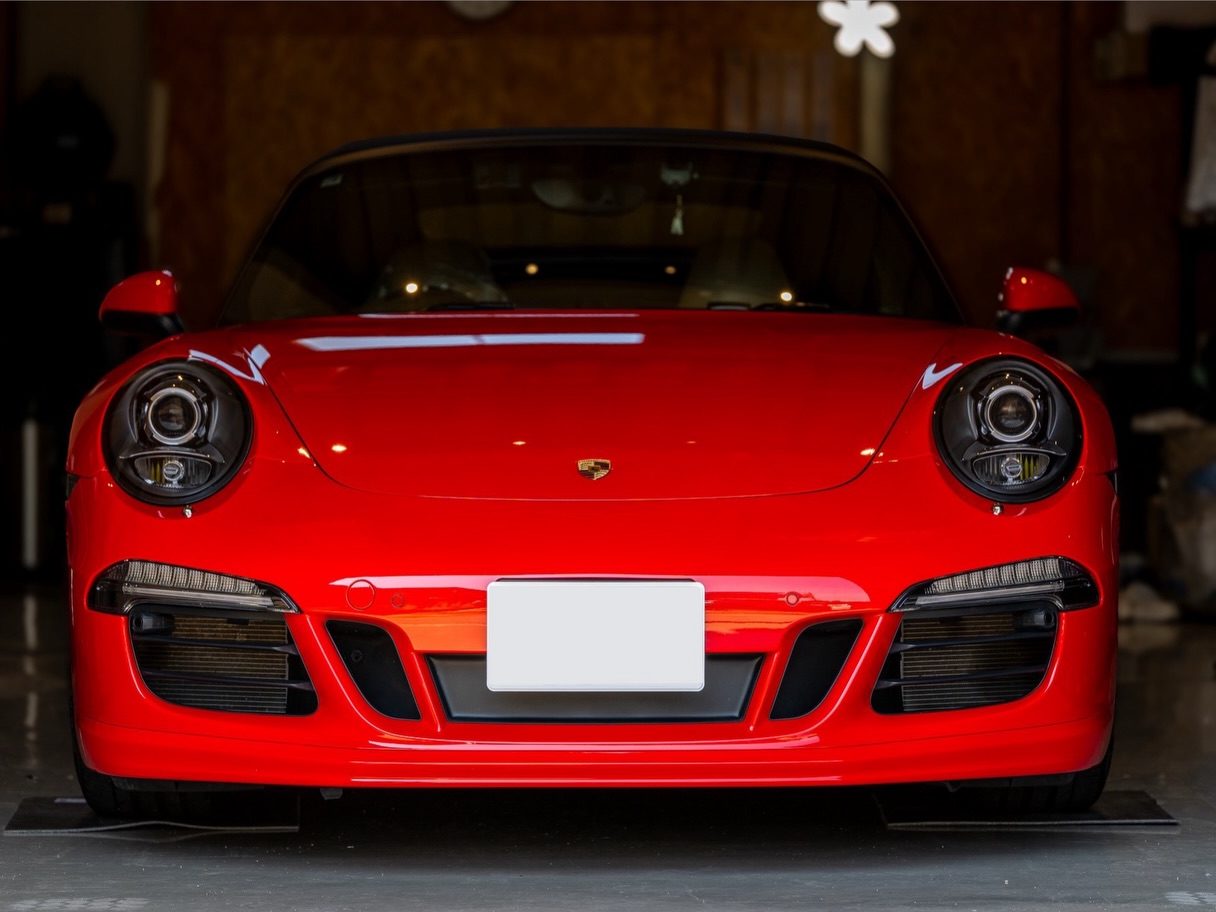 ポルシェ 911 カブリオレのプロテクションフィルム(PPF)・ヘッドライトPPF・カーラッピング施工 写真9